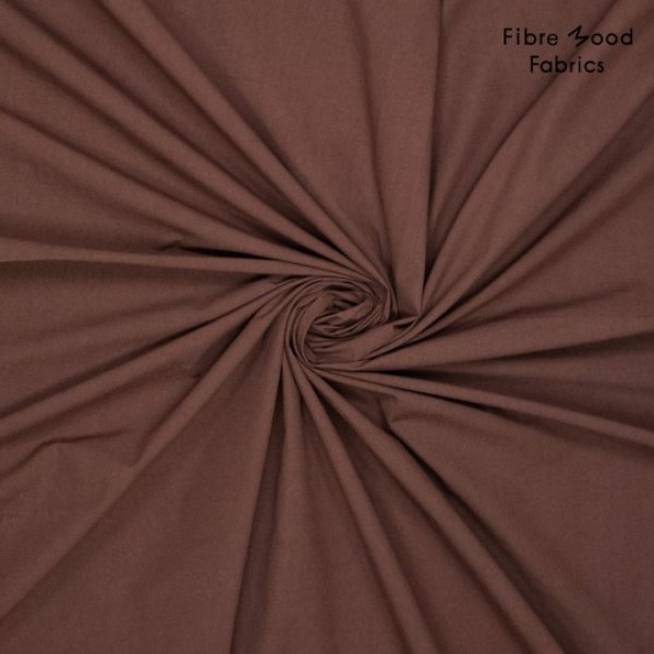 Fibre Mood, Webware Baumwolle Poplin stone washed, braun